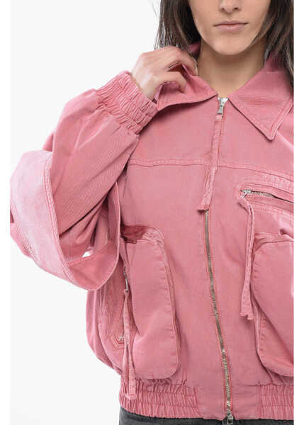 Jachete Blumarine Cotton Utility Jacket With Bishop Sleeves Pink Femei (BM 16796517) 3