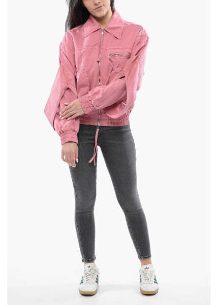 Jachete Blumarine Cotton Utility Jacket With Bishop Sleeves Pink Femei (BM 16796517) 4