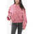 Blumarine Cotton Utility Jacket With Bishop Sleeves Pink