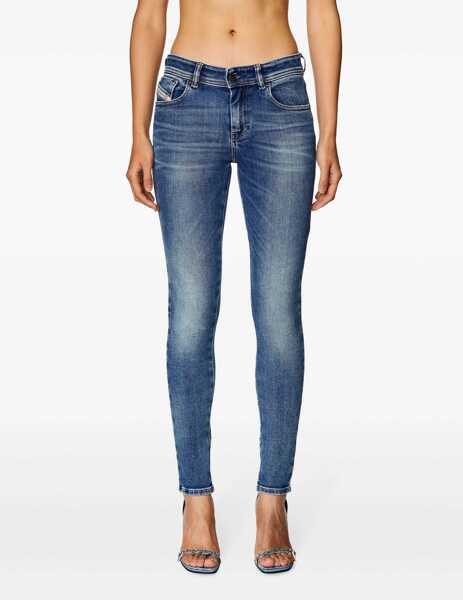 Blugi skinny Diesel Mid Waist 2017 Slandy Super Skinny Fit Jeans 12Cm L30 Blue Femei (BM 16796535) 3