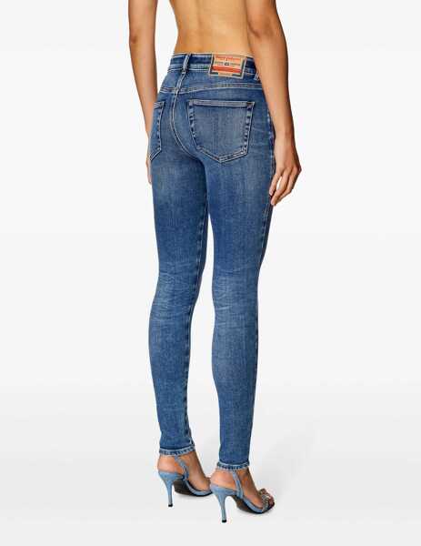 Blugi skinny Diesel Mid Waist 2017 Slandy Super Skinny Fit Jeans 12Cm L30 Blue Femei (BM 16796535) 4