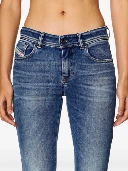 Blugi skinny Diesel Mid Waist 2017 Slandy Super Skinny Fit Jeans 12Cm L30 Blue Femei (BM 16796535) 5