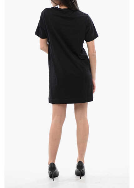 Rochii scurte Diesel Cotton D-Egor Tee Dress With Embossed Logo Black Femei (BM 16796544) 2