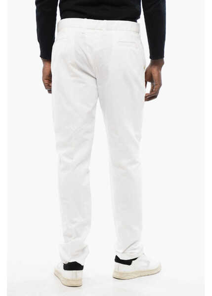 Pantaloni casual CORNELIANI Id Solid Color Cotton And Linen Chino Pants White Barbati (BM 16796637) 4