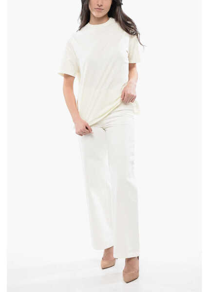 Tricouri R13 Cotton And Cashmere Crew-Neck T-Shirt White Femei (BM 16796664) 4