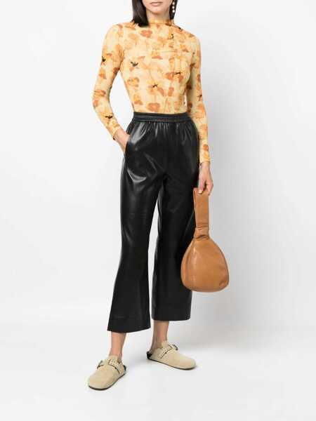 Pantaloni office Nanushka Faux Leather Odessa Loose Fit Pants With Drawstring Waist Black Femei (BM 16796685) 2