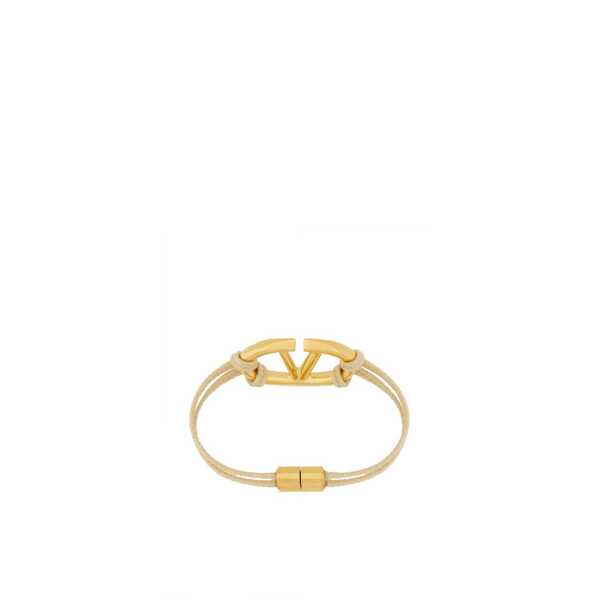 Bratari Valentino Garavani Valentino Garavani VLogo Cotton Bracelet Beige Femei (BM 16796723) 2