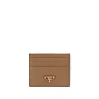 Portofele Prada Logo-Plaque Saffiano Leather Cardholder Femei