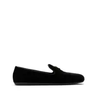 Mocasini Prada Triangle-Logo Velvet Loafers Femei