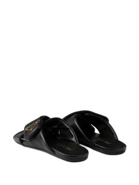 Sandale Prada Prada Criss-Cross Logo Slides Black Femei (BM 16797347) 3