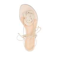Pantofi Magda Butrym Dama - Pantofi cu toc Magda Butrym Magda Butrym Crochet Flower Sandal Beige Femei (BM 16797800) - B-mall.ro