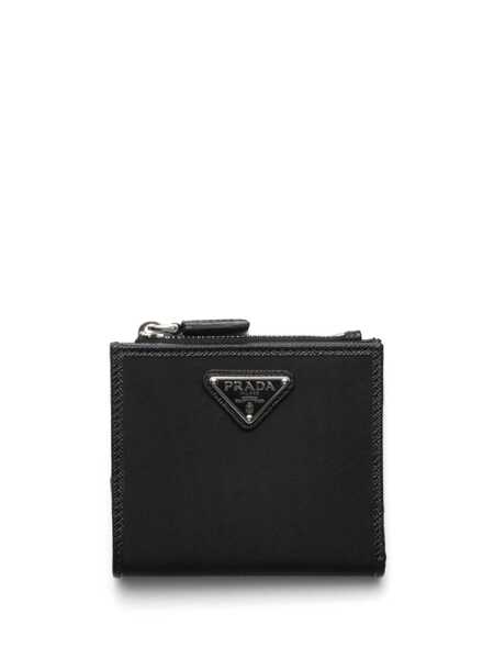 Portofele Prada Prada Enamel-Triangle Logo Wallet Black Barbati (BM 16798106) 1