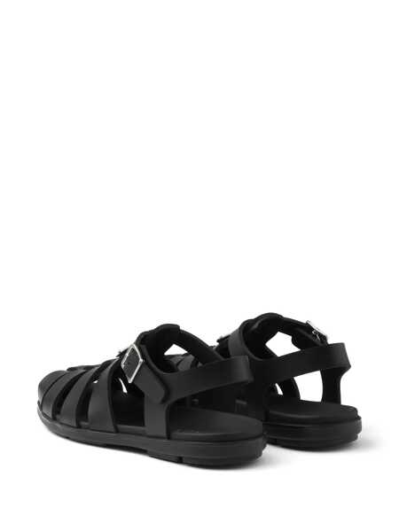 Sandale Prada Prada Cage Fisherman Sandals Black Barbati (BM 16798121) 3