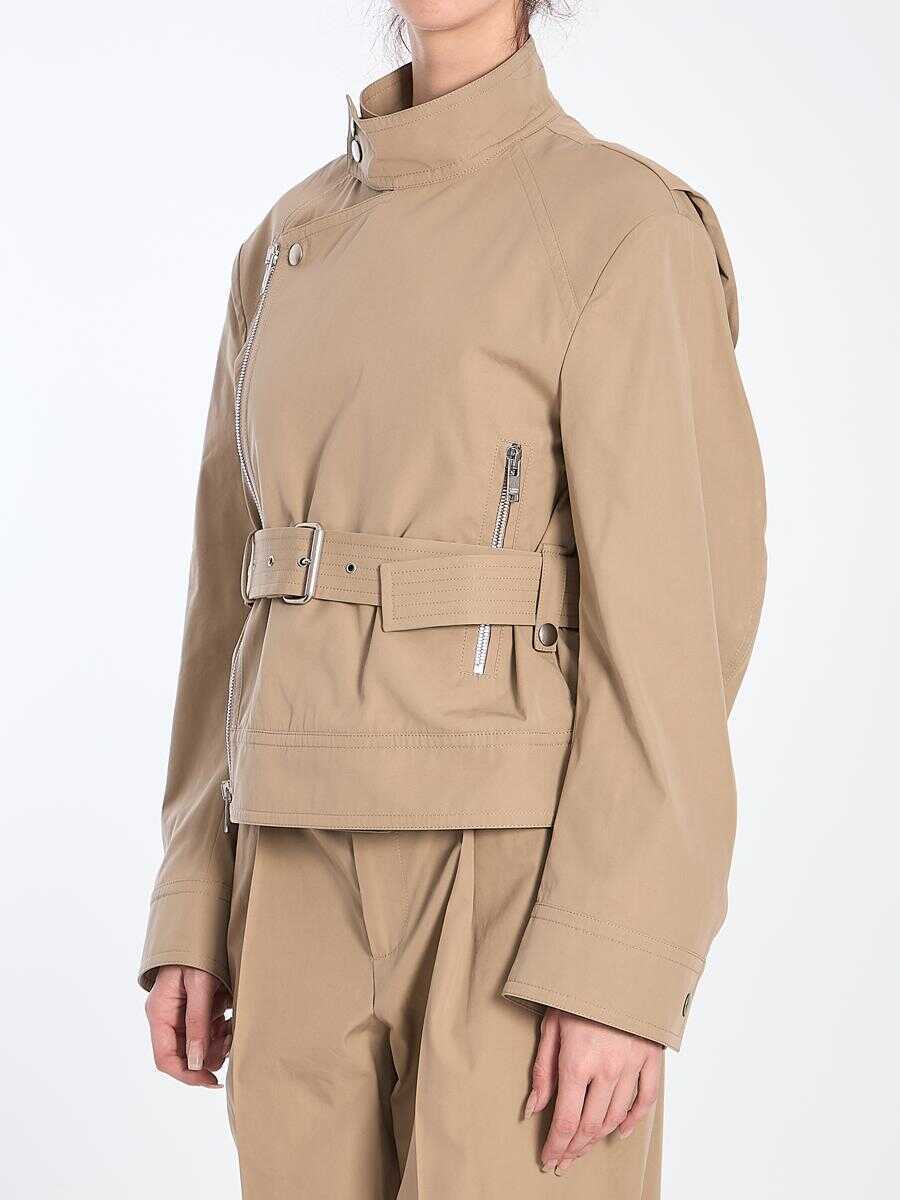 Geci Bottega Veneta Jacket With Belt Beige Femei (BM 16798262) 2