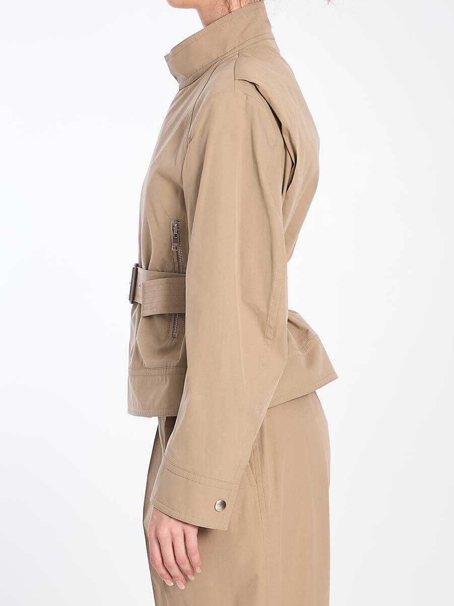 Geci Bottega Veneta Jacket With Belt Beige Femei (BM 16798262) 3