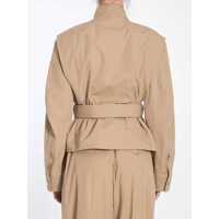 Geci Bottega Veneta Dama - Geci Bottega Veneta Jacket With Belt Beige Femei (BM 16798262) - B-mall.ro