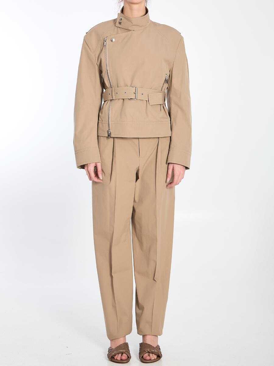 Geci Bottega Veneta Jacket With Belt Beige Femei (BM 16798262) 5
