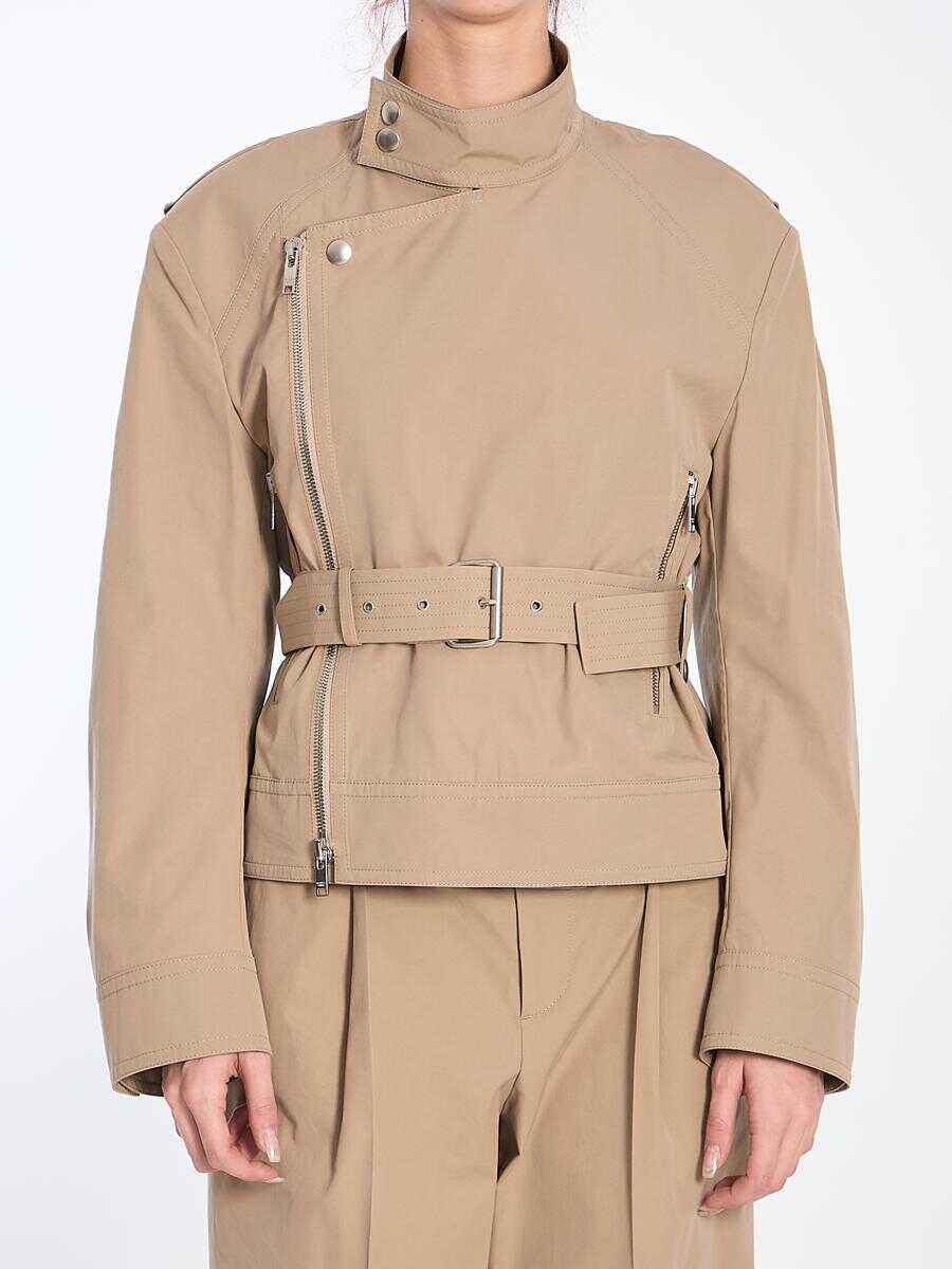 Geci Bottega Veneta Jacket With Belt Beige Femei (BM 16798262) 1