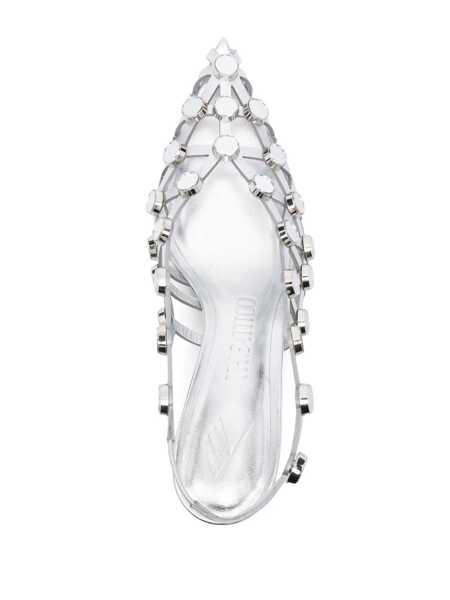 Pantofi cu toc THE ATTICO Grid Slingback SILVER Femei (BM 16798562) 4