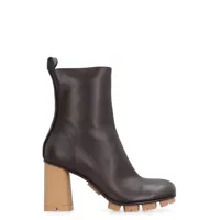 Bocanci Bottega Veneta Shore Leather Ankle Boots Femei