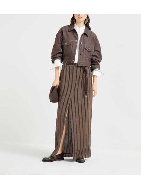 Camasi Brunello Cucinelli Brunello Cucinelli Monile Shirt WHITE Femei (BM 16802240) 2