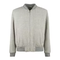 Bomber jacket Etro Gray Wool Bomber Jacket Barbati