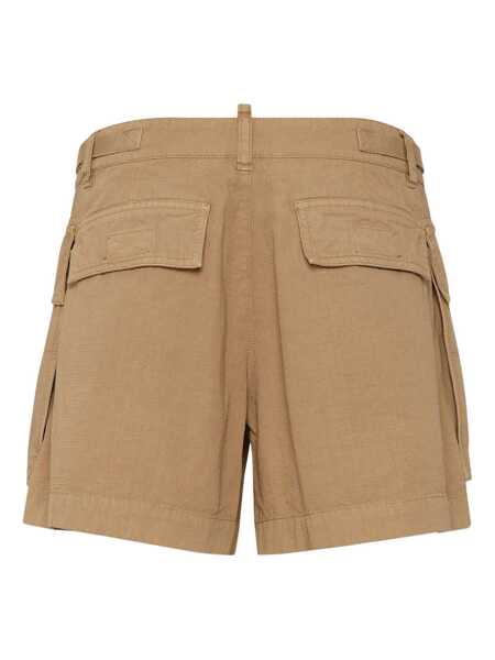 Pantaloni casual DSQUARED2 DSQUARED2 Icon Cargo Short Pants Beige Femei (BM 16803767) 2