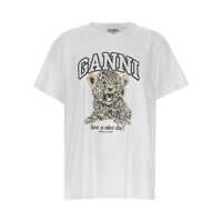 Tricouri Ganni 'Leopard' T-Shirt Femei
