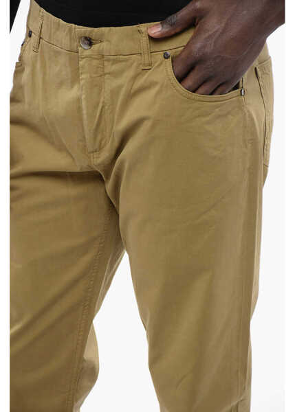 Pantaloni casual CORNELIANI Id 5-Pocketed Stretch Cotton Pants With Belt Loops Green Barbati (BM 16804506) 3