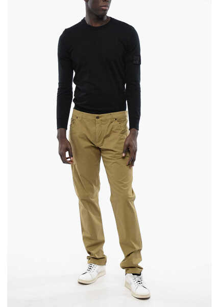 Pantaloni casual CORNELIANI Id 5-Pocketed Stretch Cotton Pants With Belt Loops Green Barbati (BM 16804506) 4