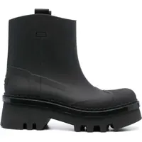 Botine Rubber Solid Color Ankle Boots With Heel 6Cm Femei
