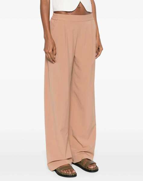 Pantaloni office AllSaints Single Pleated Aleida Palazzo Pants With Drawstring Waist Brown Femei (BM 16804566) 3