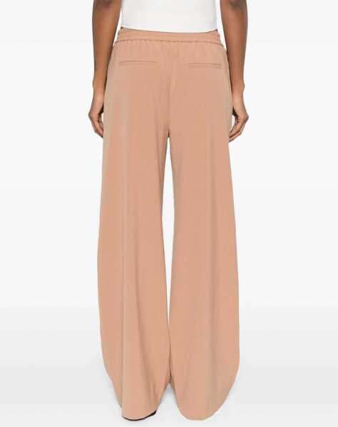 Pantaloni office AllSaints Single Pleated Aleida Palazzo Pants With Drawstring Waist Brown Femei (BM 16804566) 4