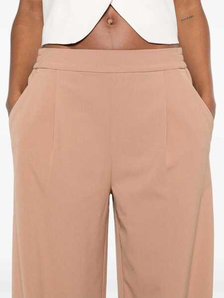 Pantaloni office AllSaints Single Pleated Aleida Palazzo Pants With Drawstring Waist Brown Femei (BM 16804566) 5