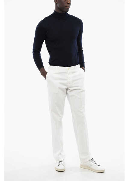 Pantaloni casual CORNELIANI Id Stretch Cotton Chino Pants With Belt Loops White Barbati (BM 16804743) 3