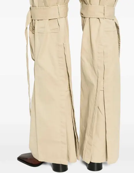 Pantaloni casual R13 High Waisted Lightweight Cotton Cargo Pants Beige Femei (BM 16804788) 5