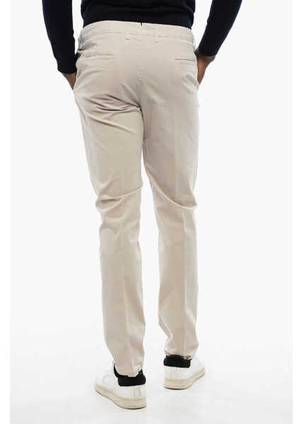 Pantaloni casual CORNELIANI Cc Collection Stretch Cotton Chinos Pants With Belt Loops Beige Barbati (BM 16804929) 2