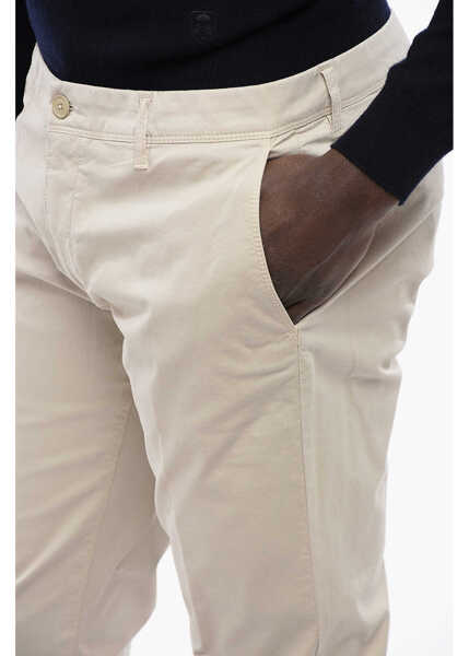 Pantaloni casual CORNELIANI Cc Collection Stretch Cotton Chinos Pants With Belt Loops Beige Barbati (BM 16804929) 3
