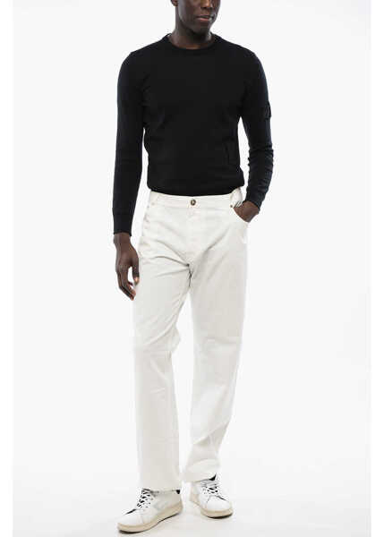 Blugi drepti CORNELIANI Id Luxury Denim Ton-Sur-Ton Embroidered Denims White Barbati (BM 16804938) 3