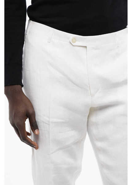 Pantaloni casual CORNELIANI Linen Leader Pants White Barbati (BM 16804941) 2