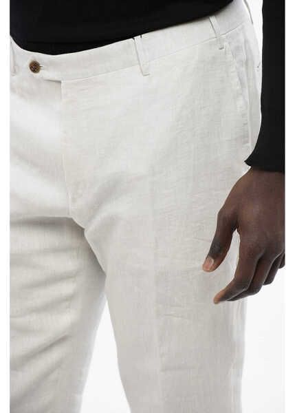 Pantaloni casual CORNELIANI Linen Academy Pants White Barbati (BM 16804947) 2