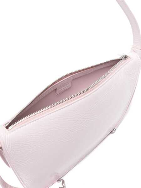 Genti de umar Burberry Patent Leather Shield Sling Shoulder Bag With Silver-Tone Ch Beige Femei (BM 16804983) 5
