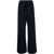 Nanushka Ribbed Cashmere Blend Palazzo Pants Midnight Blue