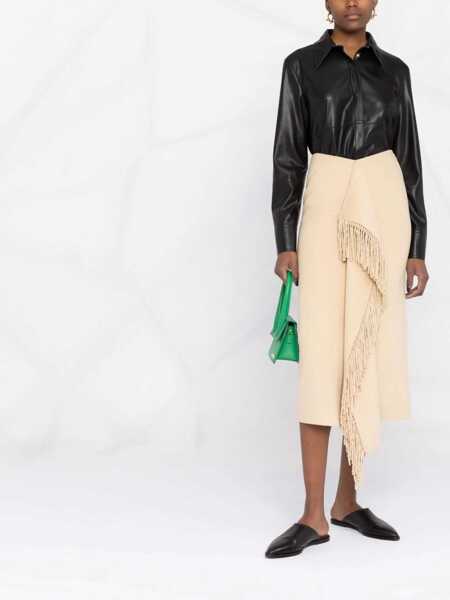 Camasi casual Nanushka Solid Color Faux Leather Naum Shirt Black Femei (BM 16805007) 2