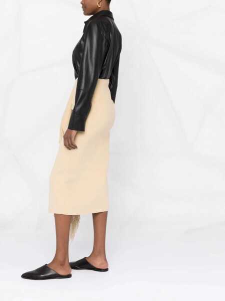 Camasi casual Nanushka Solid Color Faux Leather Naum Shirt Black Femei (BM 16805007) 4