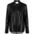 Nanushka Solid Color Faux Leather Naum Shirt Black