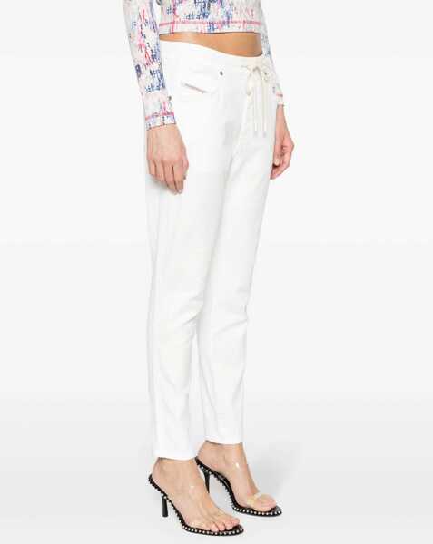 Blugi drepti Diesel Light Washed 2041 D-Fayza Jogg Jeans With Drawstring Waist White Femei (BM 16805043) 3