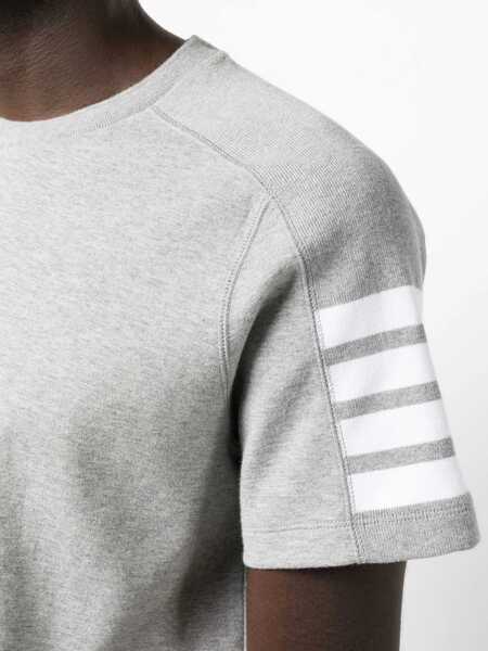 Tricouri Thom Browne T-Shirt horizontal bands LT GREY Barbati (BM 16805142) 5