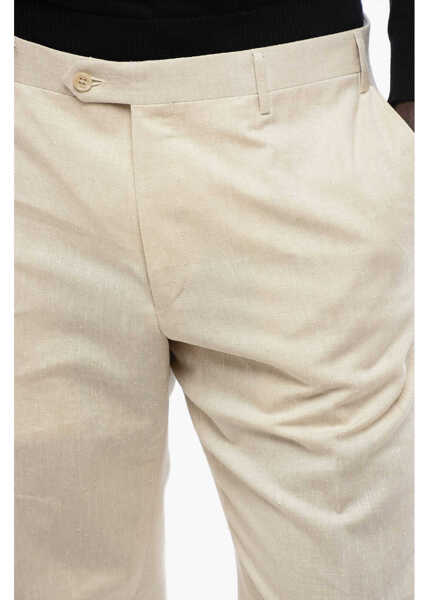 Pantaloni casual CORNELIANI Cc Collection Linen And Cotton Right Pants Beige Barbati (BM 16805241) 3