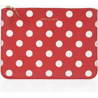 Genti plic Polka Dots Leather Pochette Femei